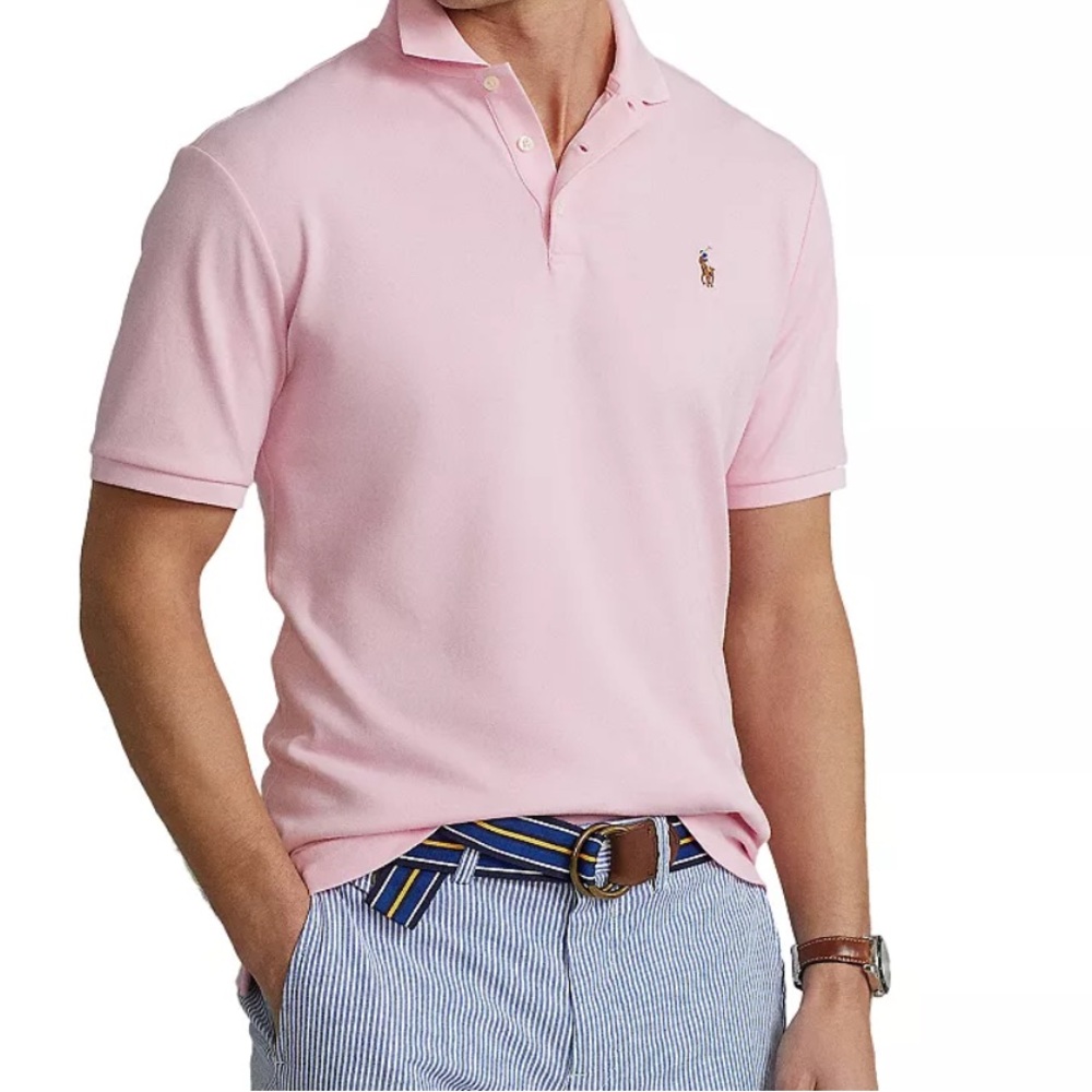 Polo Ralph Lauren Light Pink 100% Cotton Short Sleeve Polo With Embroidered Pony - Picture 2 of 8
